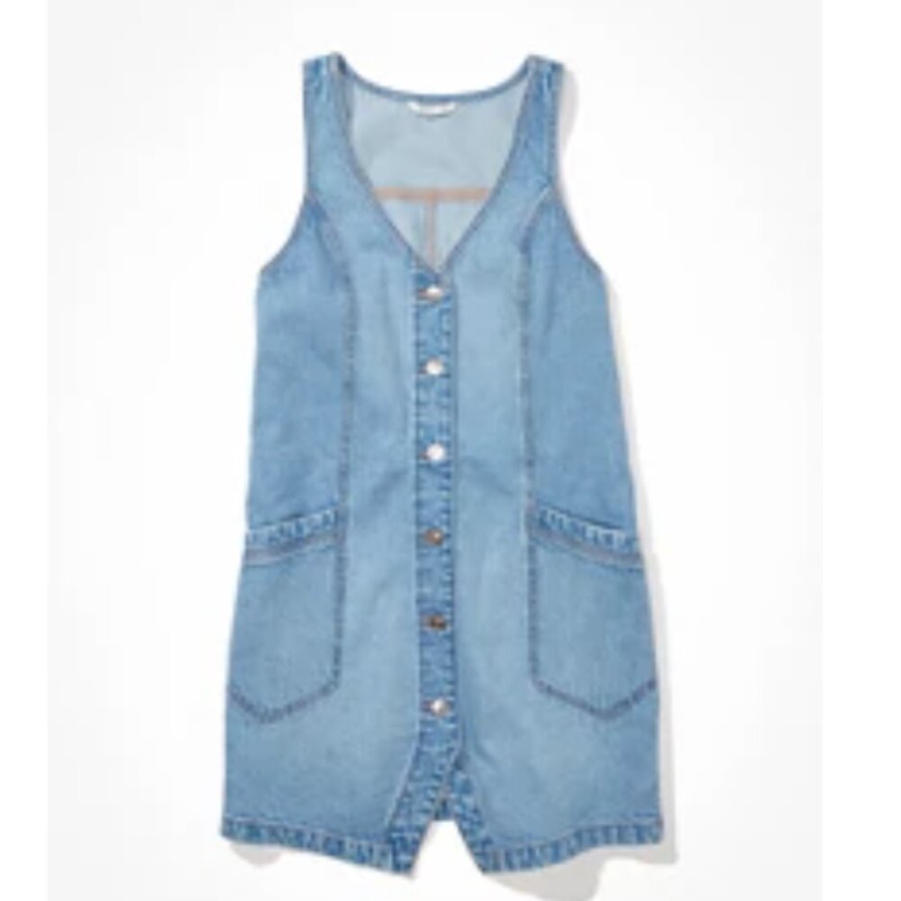AE Denim Pinafore Mini Dress